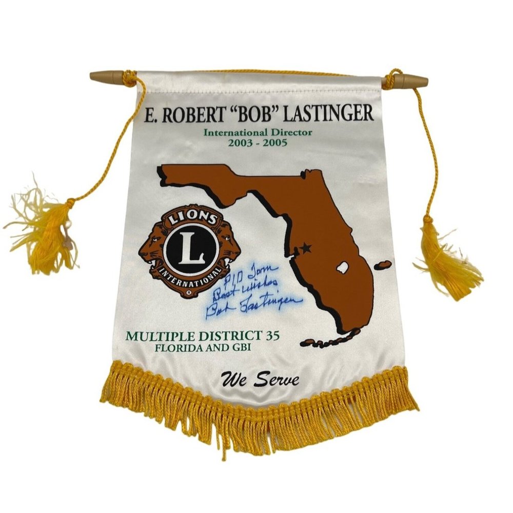 2003 to 2005 Lions Club International Banner Florida District Bob Lastinger